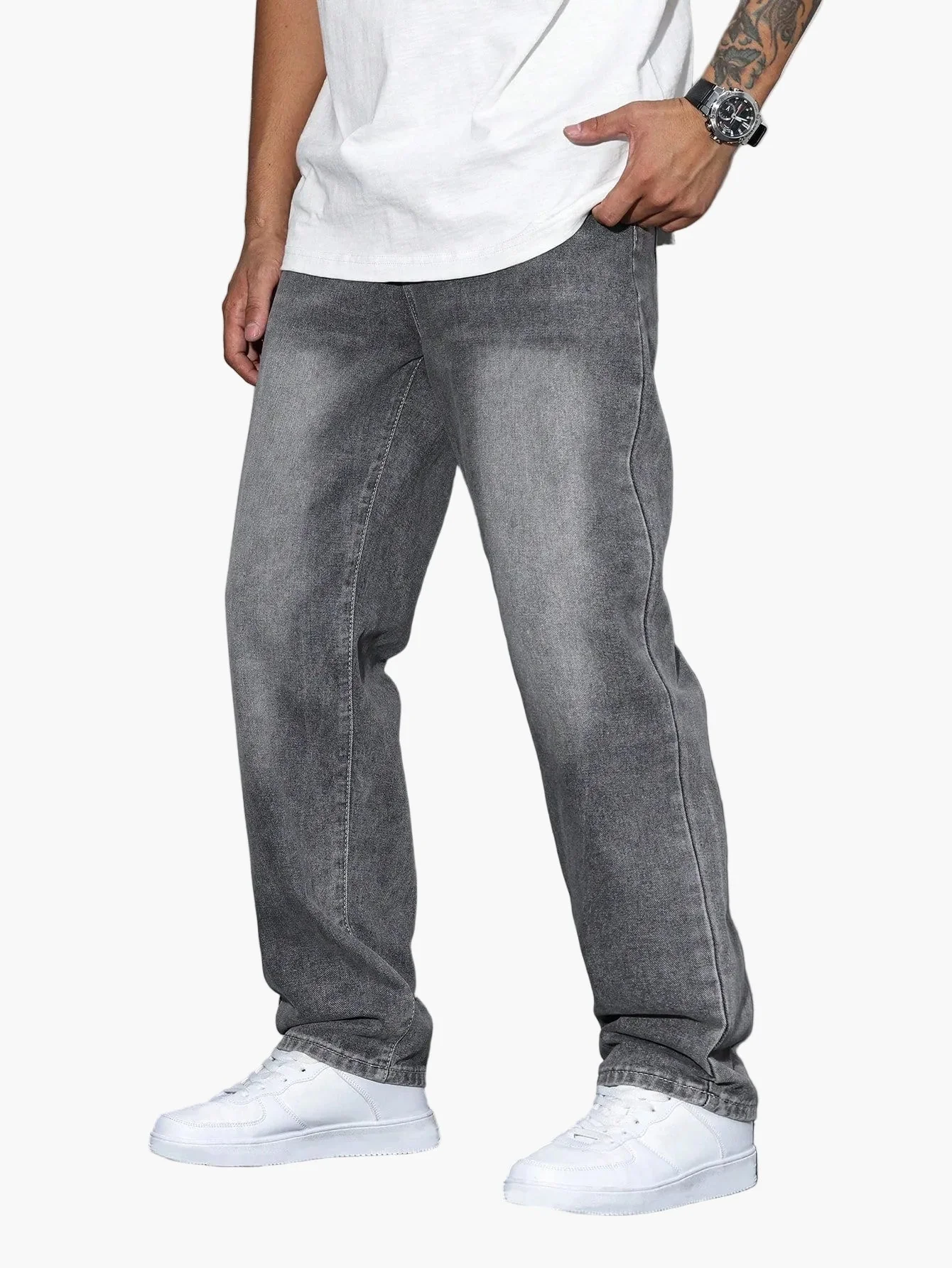 Jean casual coupe ample pour homme – Style décontracté et urbain - Image 12