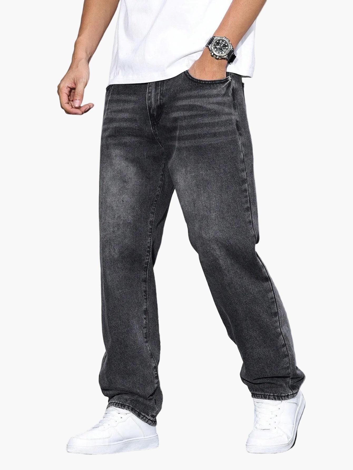 Jean casual coupe ample pour homme – Style décontracté et urbain - Image 13