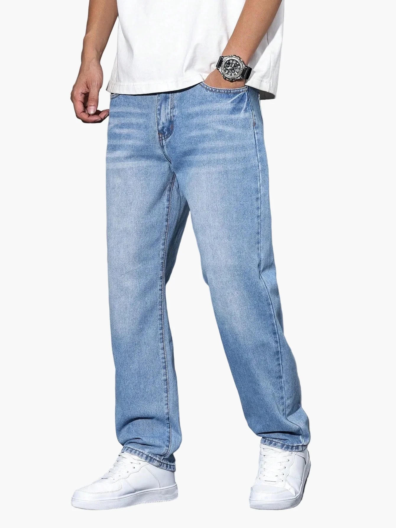 Jean casual coupe ample pour homme – Style décontracté et urbain - Image 15