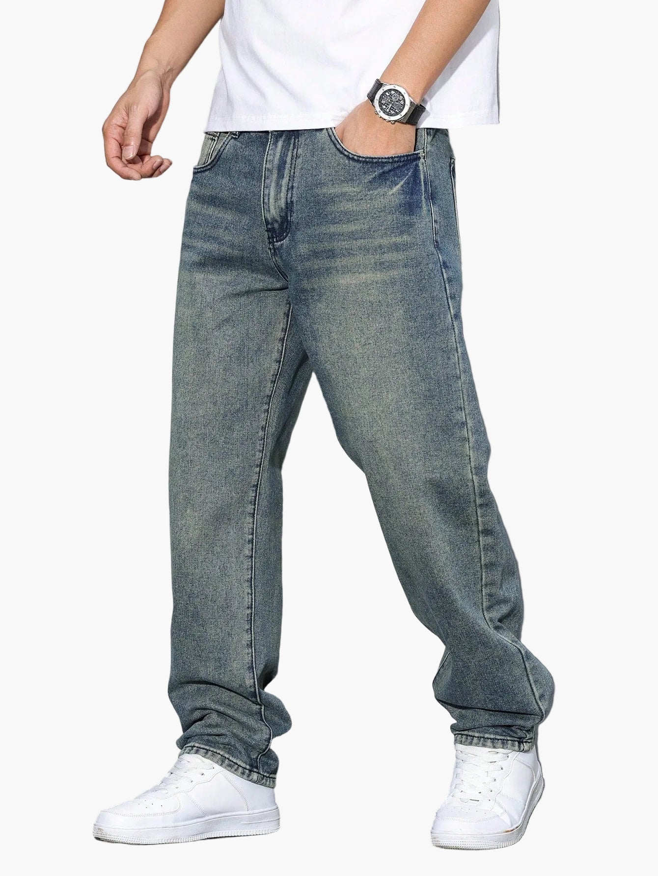 Jean casual coupe ample pour homme – Style décontracté et urbain - Image 19