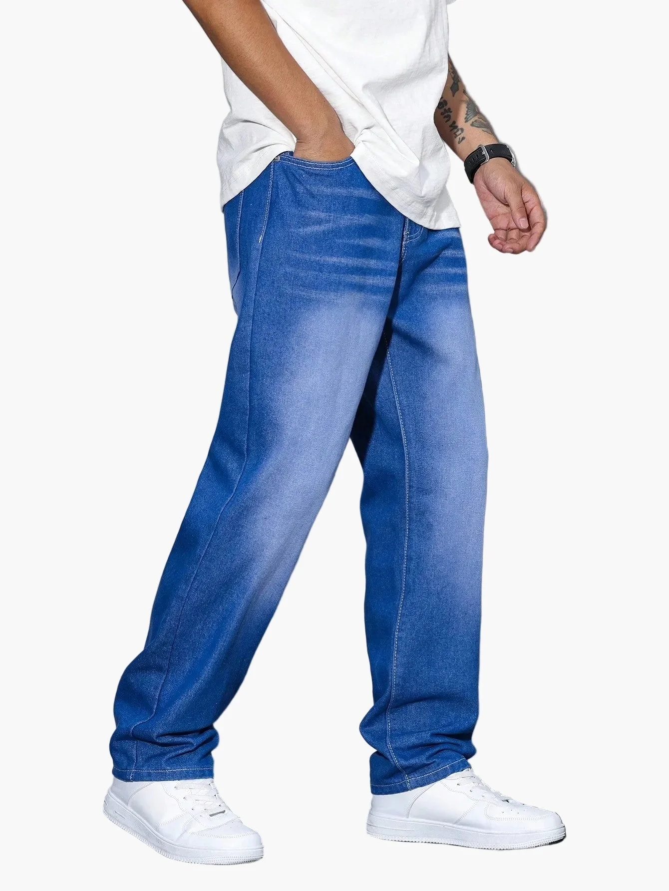 Jean casual coupe ample pour homme – Style décontracté et urbain - Image 4