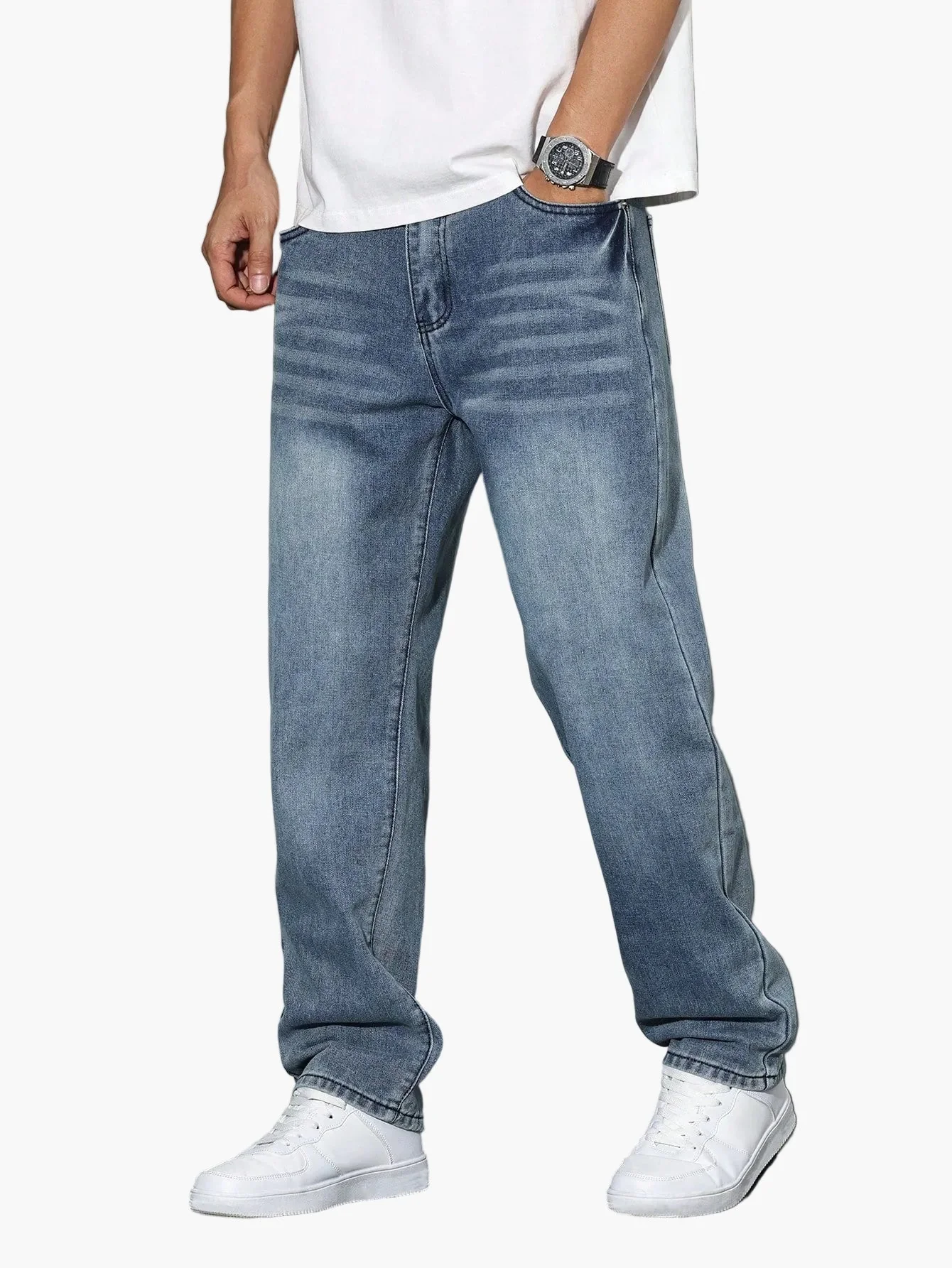 Jean casual coupe ample pour homme – Style décontracté et urbain - Image 5