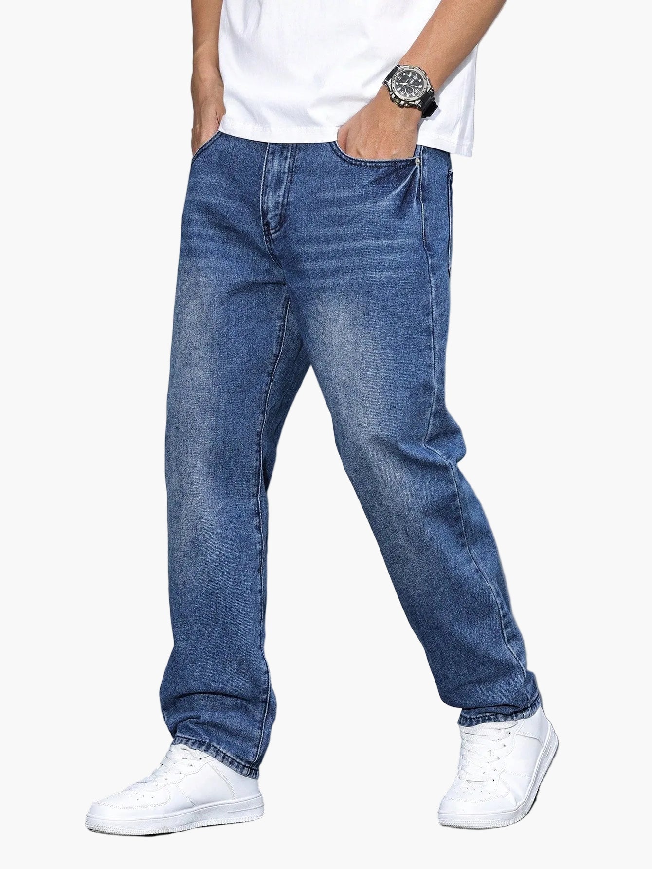 Jean casual coupe ample pour homme – Style décontracté et urbain - Image 6