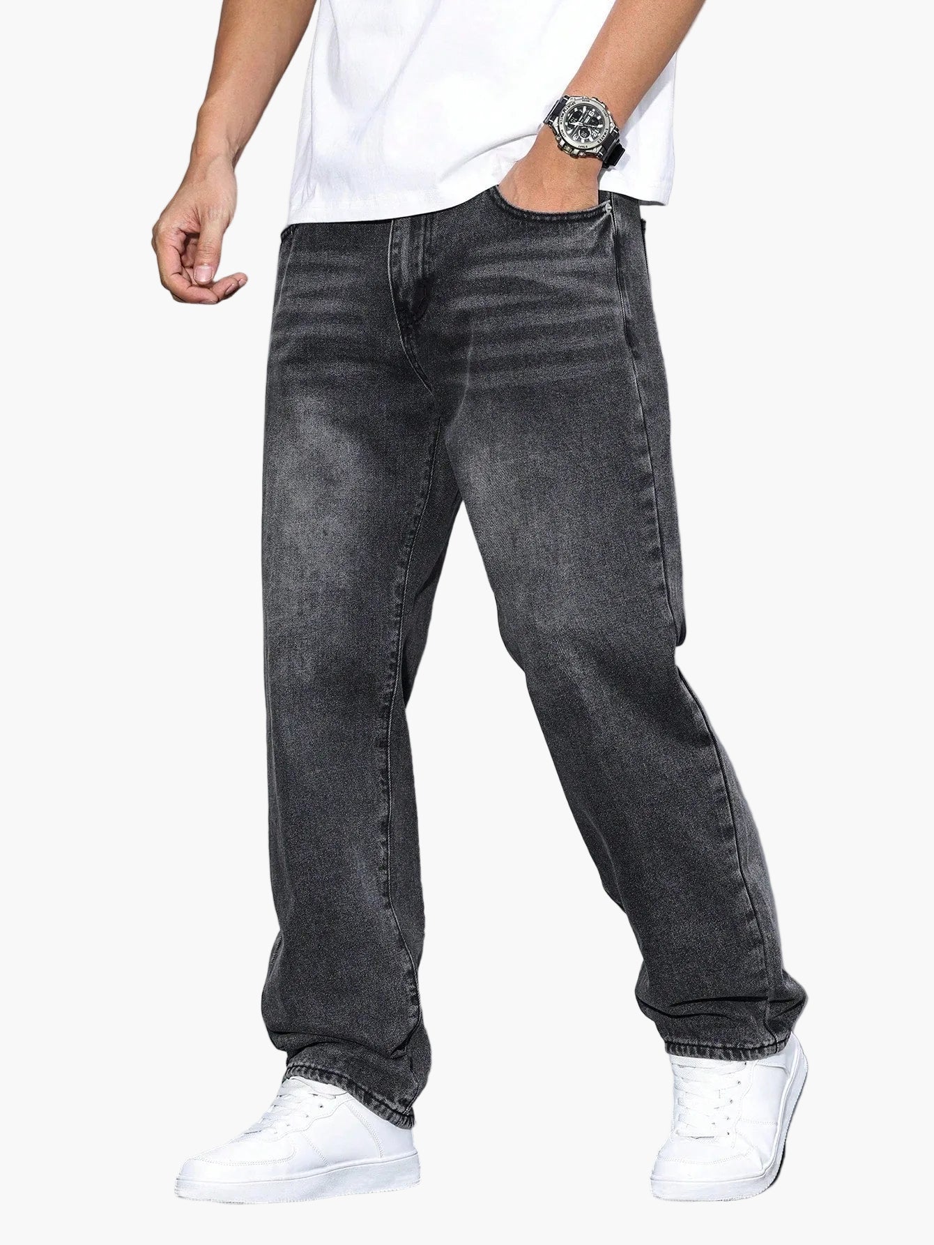 Jean casual coupe ample pour homme – Style décontracté et urbain - Image 8