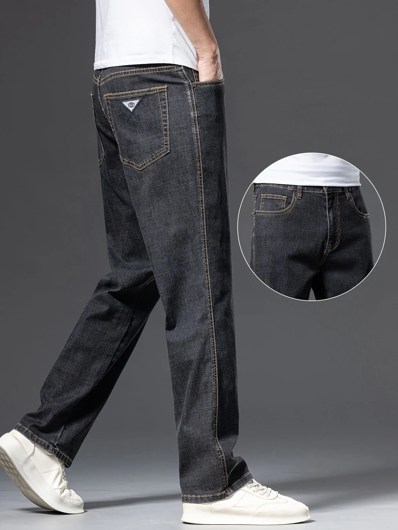 Jean droit décontracté pour homme style urbain polyvalent - Image 5