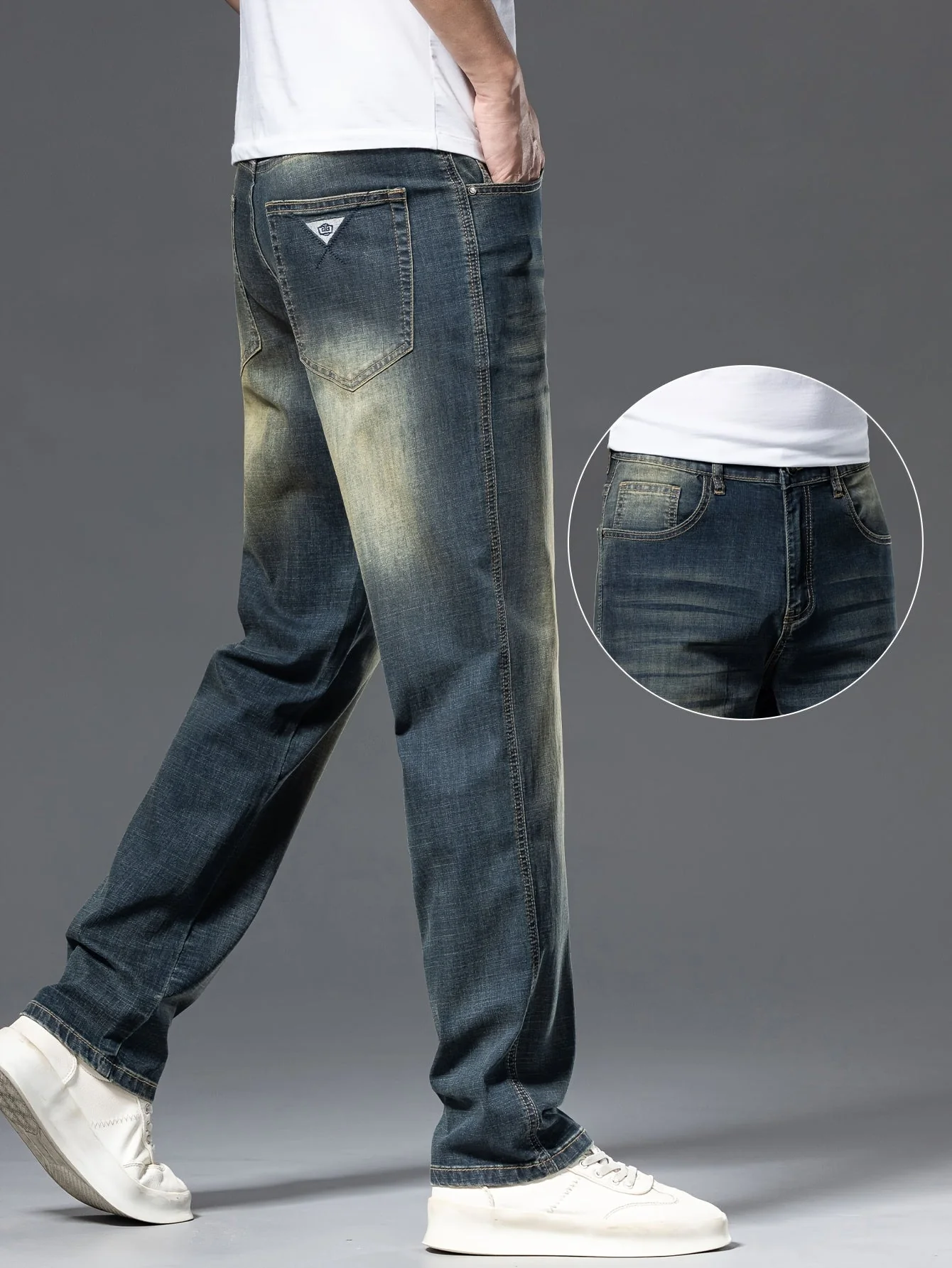 Jean droit décontracté pour homme style urbain polyvalent - Image 6