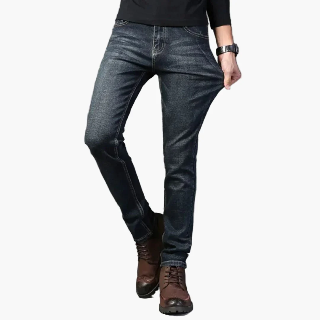 Jean Slim Classique Homme Style Voyageur Confort Extensible - Image 3