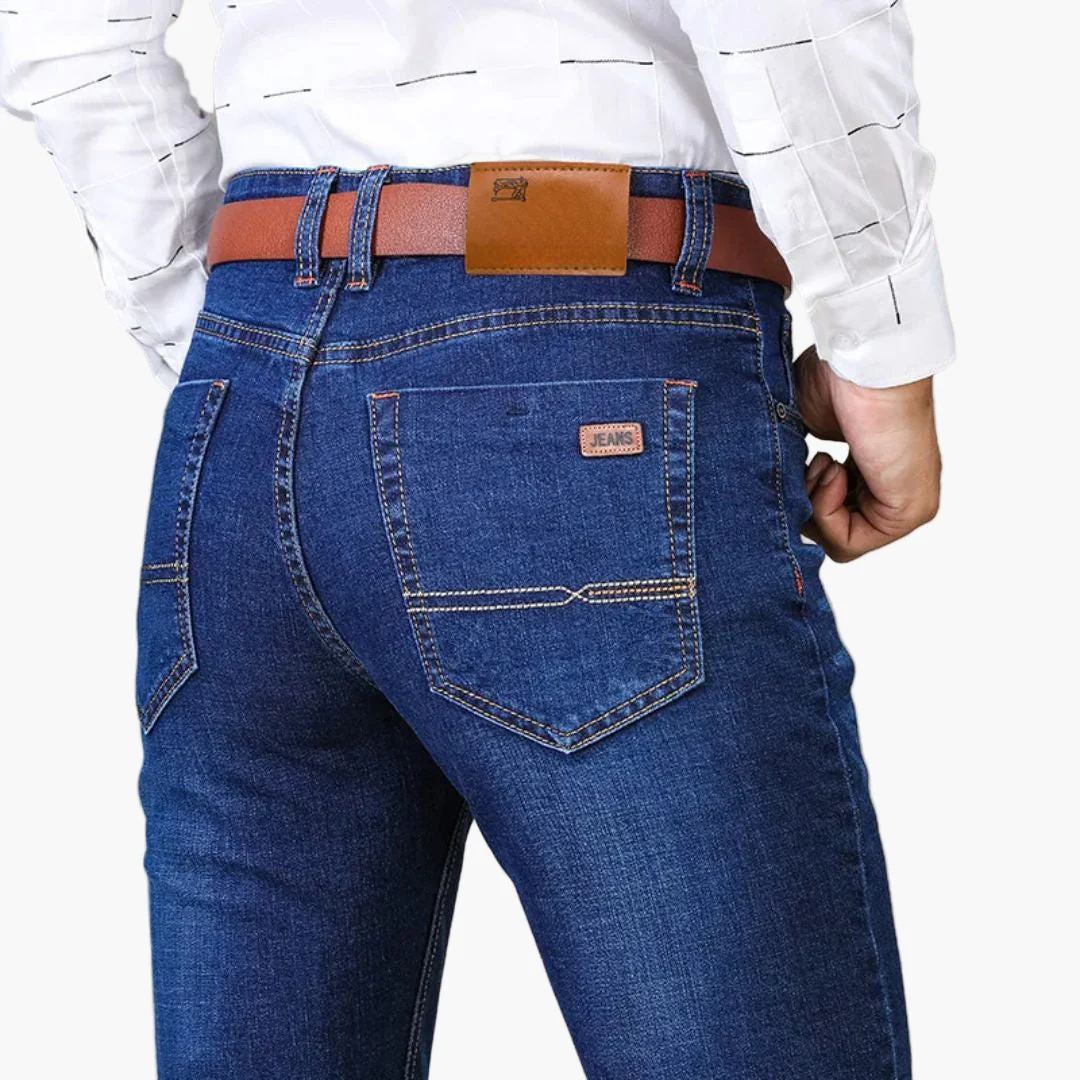 Jean stretch décontracté pour homme – Coupe droite, idéal pour le quotidien et le bureau - Image 4