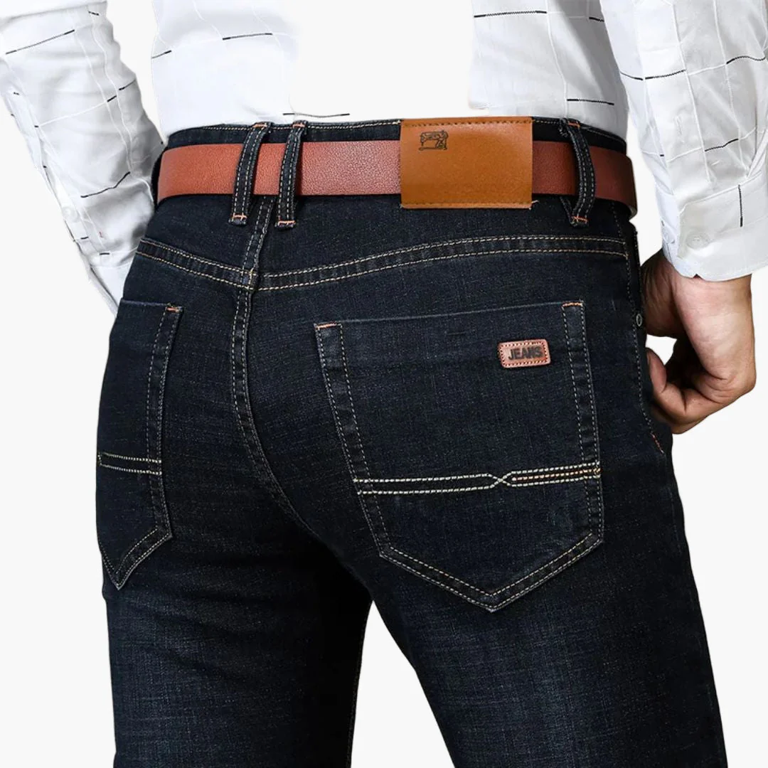 Jean stretch décontracté pour homme – Coupe droite, idéal pour le quotidien et le bureau - Image 5