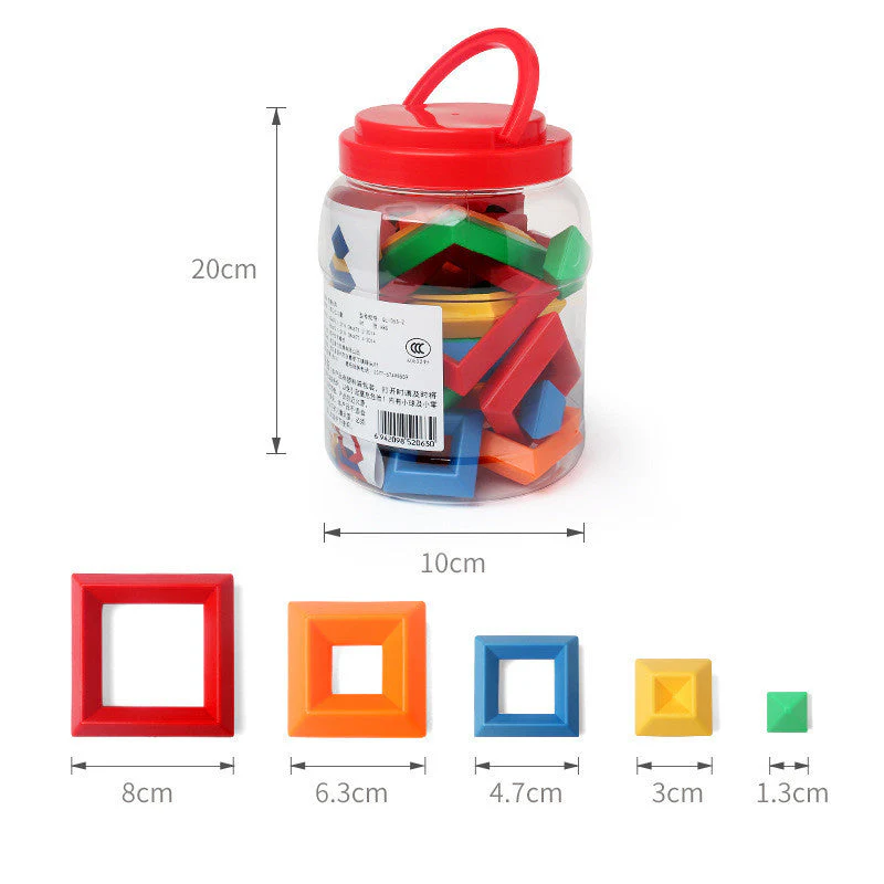 Jeu de Construction Éducatif Arc-en-ciel pour Enfants – Développement Sensoriel et Coordination - Image 2