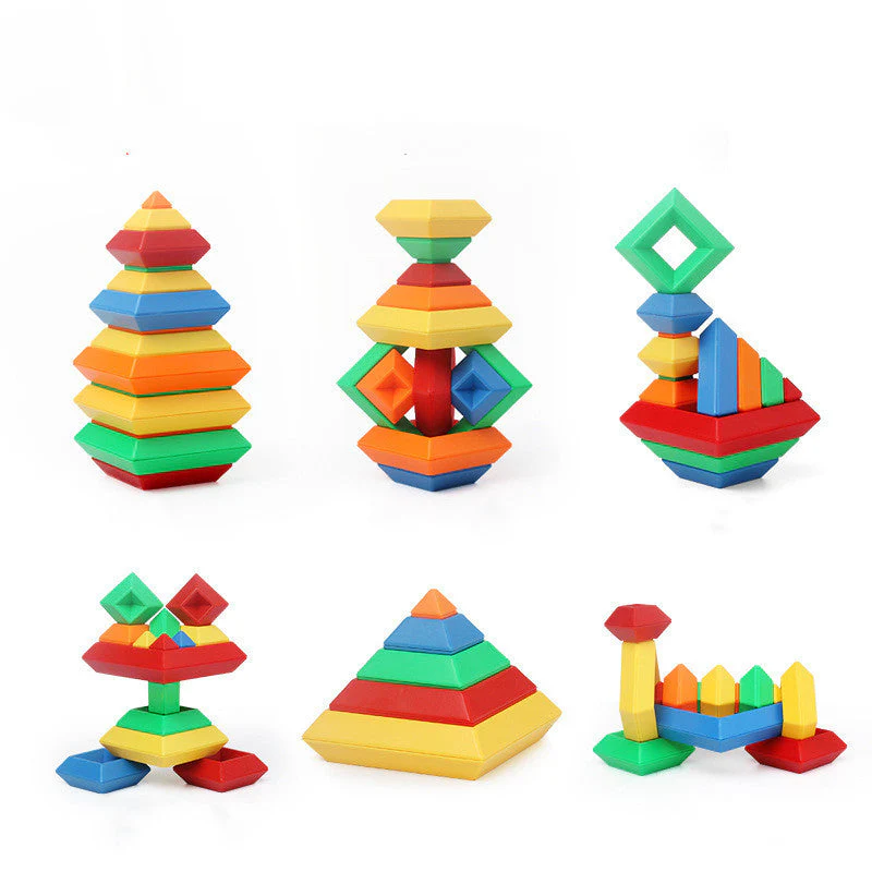 Jeu de Construction Éducatif Arc-en-ciel pour Enfants – Développement Sensoriel et Coordination - Image 3