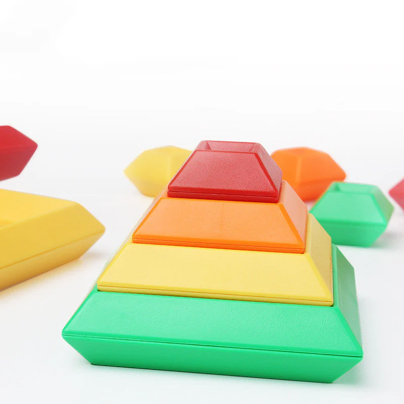 Jeu de Construction Éducatif Arc-en-ciel pour Enfants – Développement Sensoriel et Coordination - Image 4