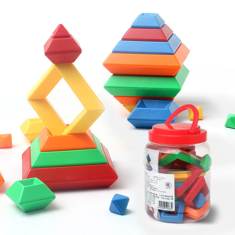 Jeu de Construction Éducatif Arc-en-ciel pour Enfants – Développement Sensoriel et Coordination - Image 6