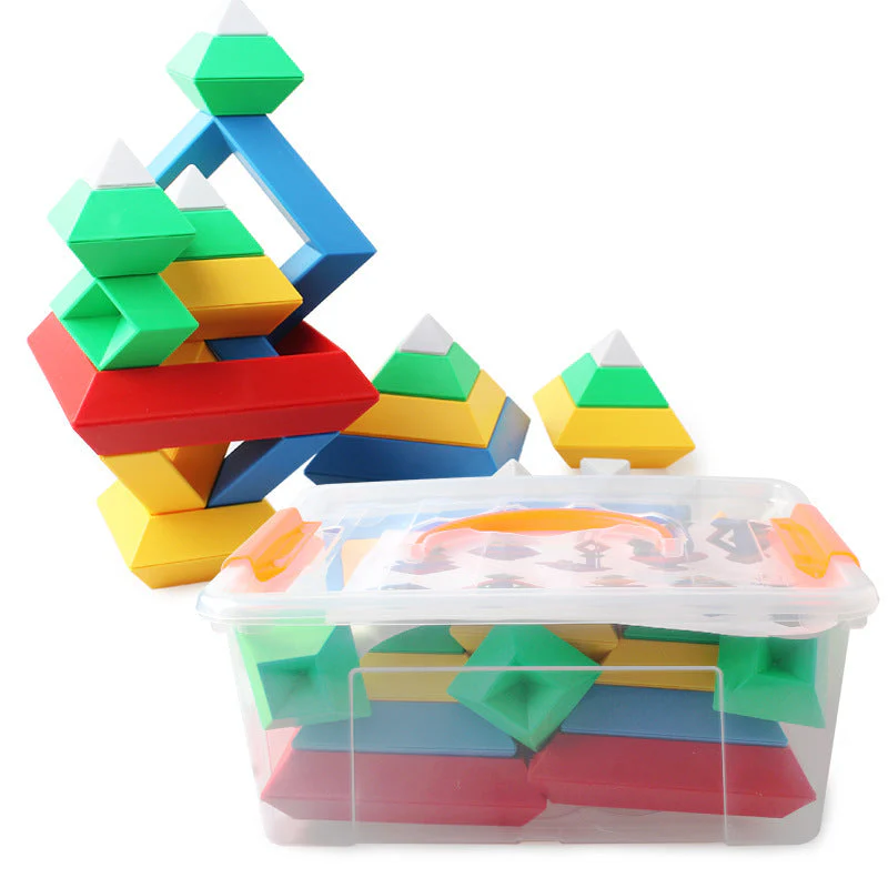 Jeu de Construction Éducatif Arc-en-ciel pour Enfants – Développement Sensoriel et Coordination - Image 7