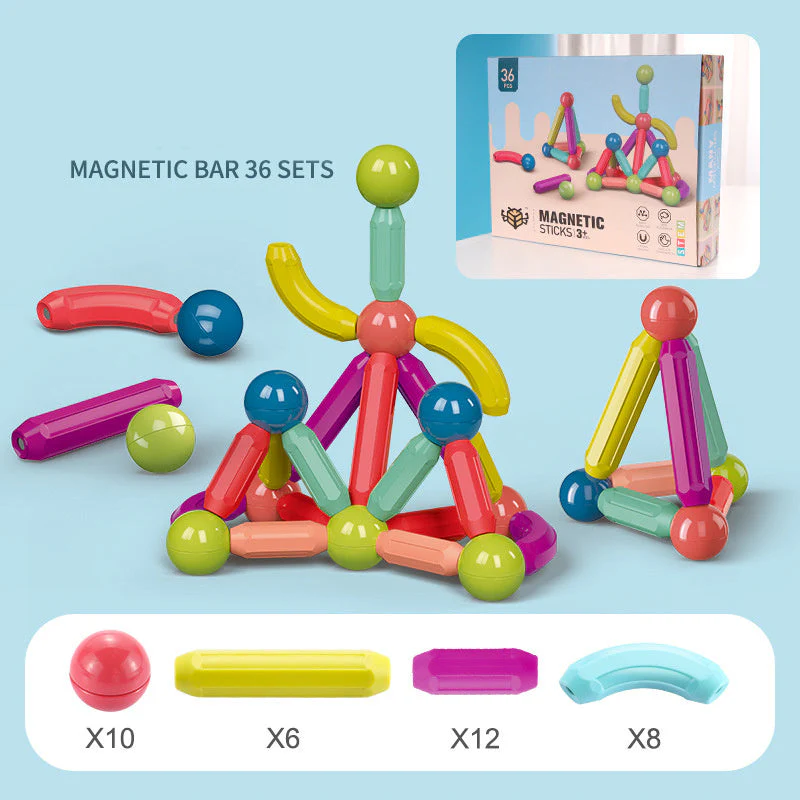 Jeu de Construction Magnétique Éducatif pour Enfants – Développement de la Logique et de l’Imagination - Image 5