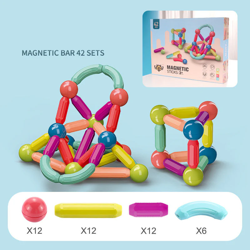Jeu de Construction Magnétique Éducatif pour Enfants – Développement de la Logique et de l’Imagination - Image 8