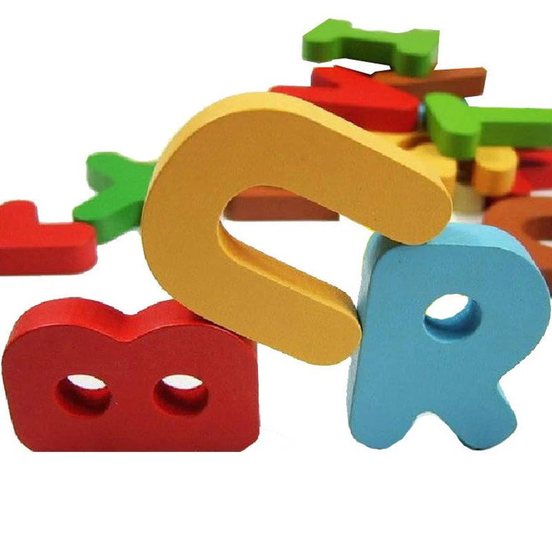 Jeu éducatif en bois lettres alphabet et cartes pour enfants – Puzzle d'apprentissage préscolaire - Image 2