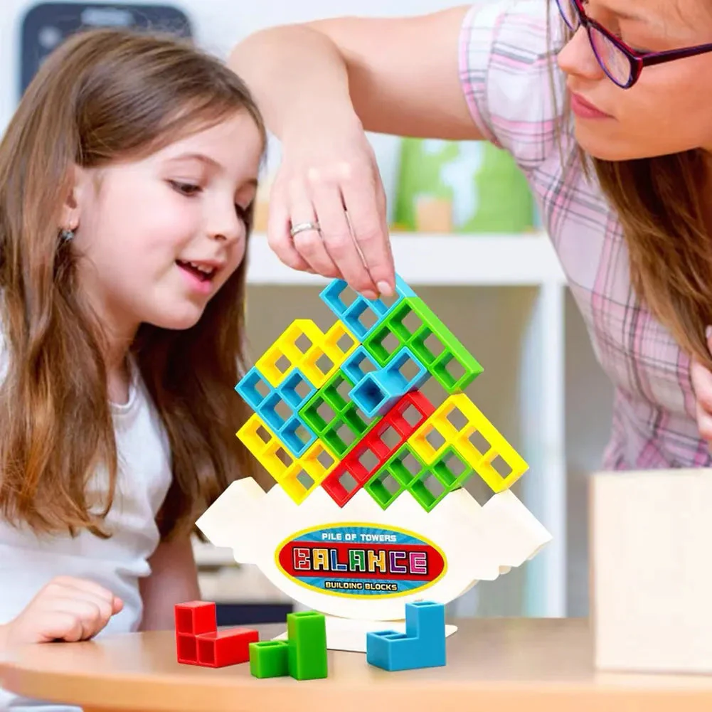 Jeu d'Équilibre de Blocs de Construction pour Enfants et Adultes – Jeu Éducatif et Ludique d’Adresse et d’Empilement - Image 2