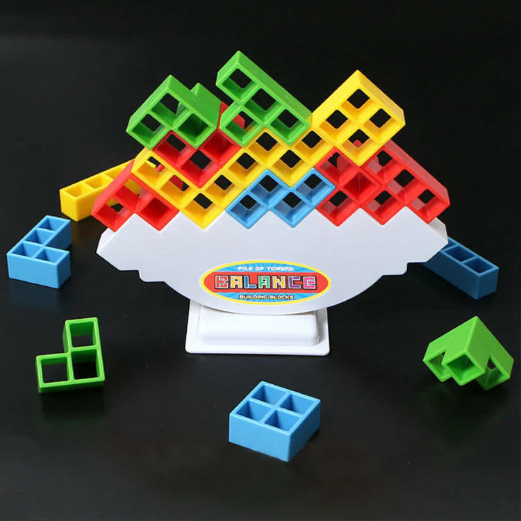 Jeu d'Équilibre de Blocs de Construction pour Enfants et Adultes – Jeu Éducatif et Ludique d’Adresse et d’Empilement - Image 3