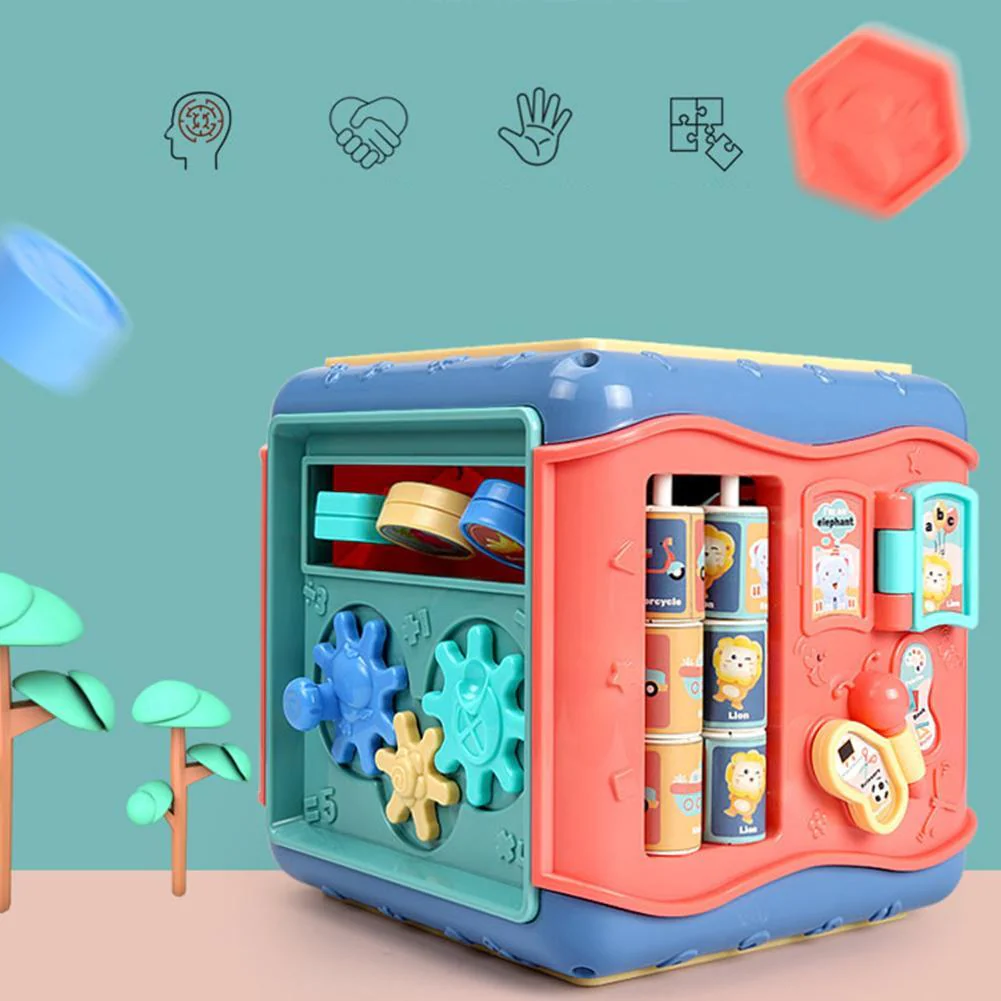 Jouet éducatif Montessori enfant – Cube d'activités sensoriel et mathématique - Image 4