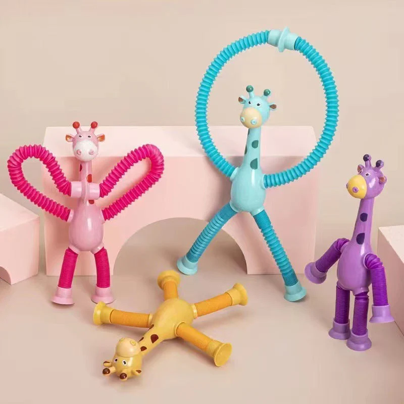Jouet Girafe Télescopique à Ventouse pour Bébé et Enfant – Jouet Éducatif et Sensoriel Ludique - Image 15