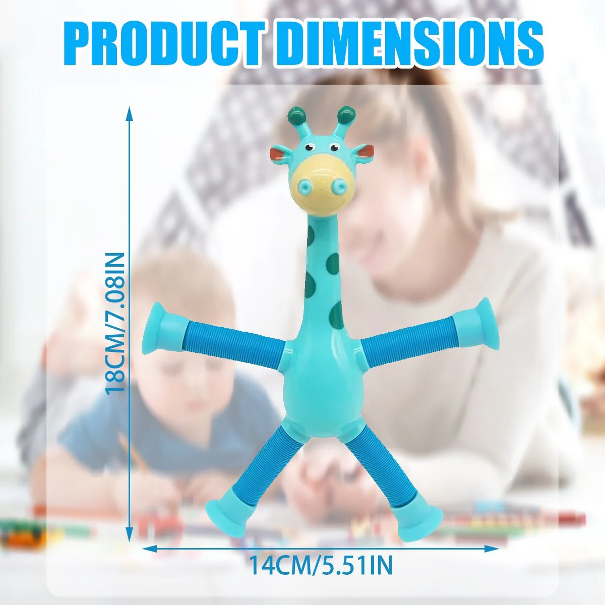 Jouet Girafe Télescopique à Ventouse pour Bébé et Enfant – Jouet Éducatif et Sensoriel Ludique - Image 5