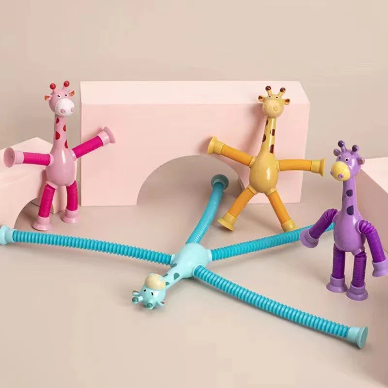 Jouet Girafe Télescopique à Ventouse pour Bébé et Enfant – Jouet Éducatif et Sensoriel Ludique - Image 6