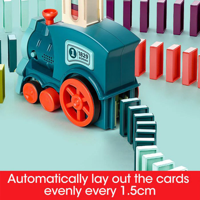 Jouet Train Domino Automatique pour Enfants – Développement de l’Imagination et Coordination - Image 3