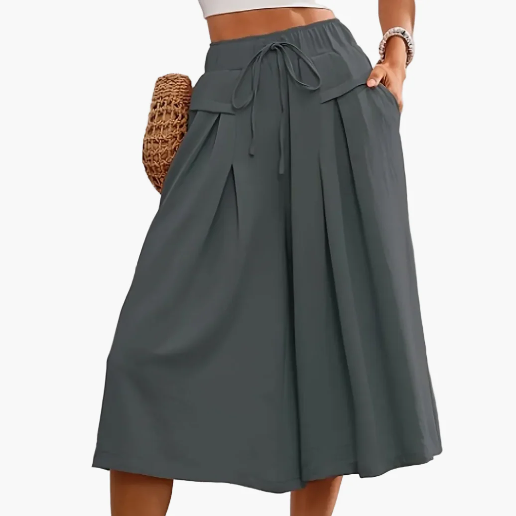 Jupe-culotte ample femme style élégant pour l'été, coupe large et décontractée - Image 14