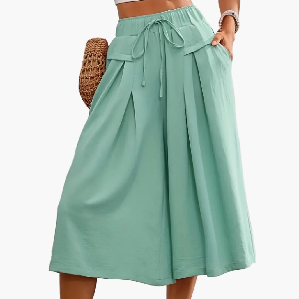 Jupe-culotte ample femme style élégant pour l'été, coupe large et décontractée - Image 17