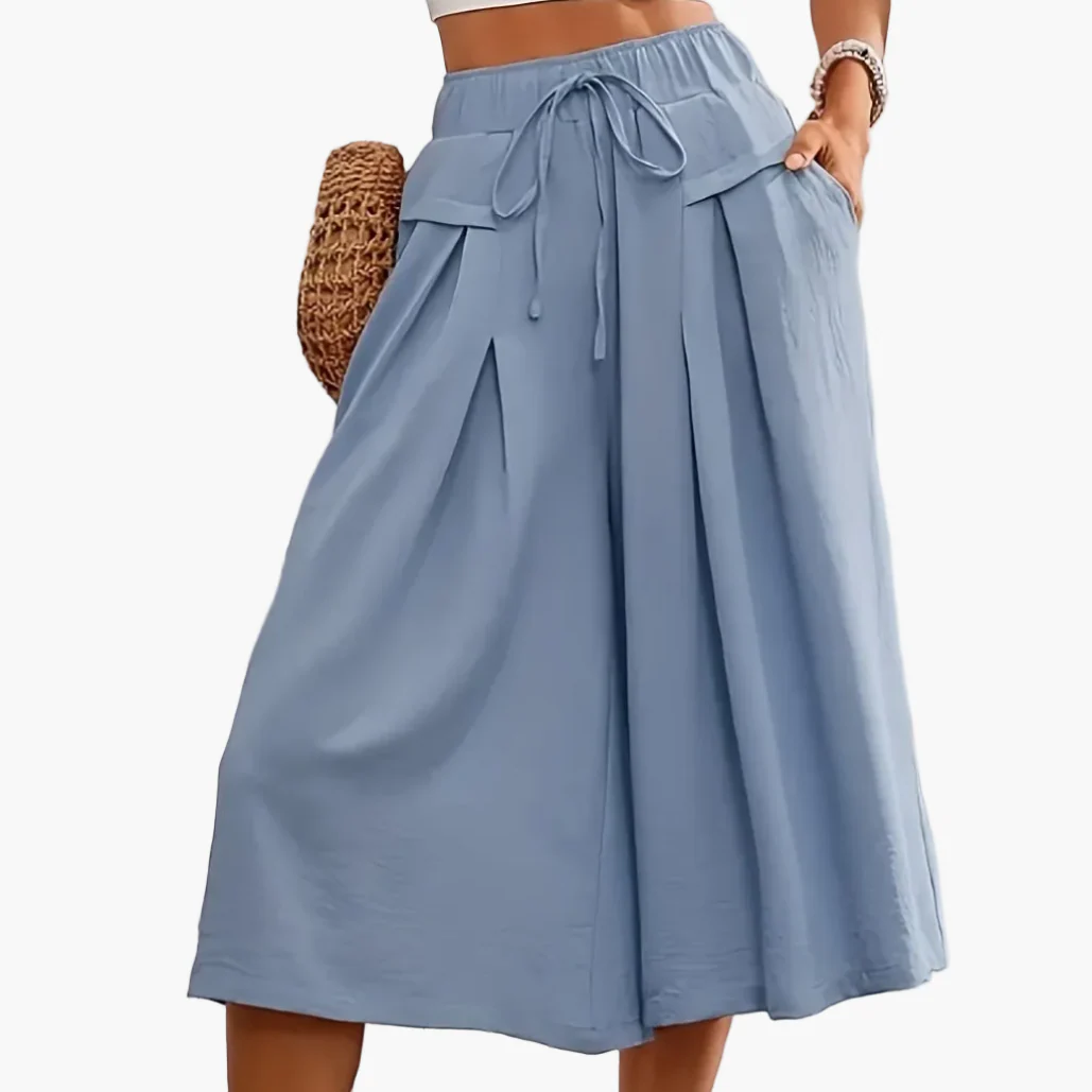 Jupe-culotte ample femme style élégant pour l'été, coupe large et décontractée - Image 18