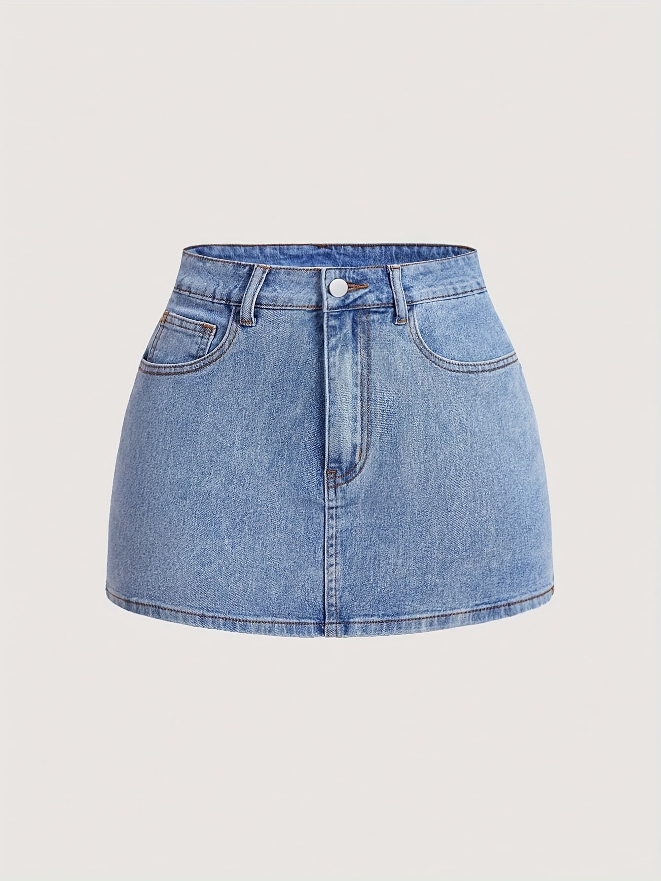 Jupe en jean courte avec nœuds décoratifs pour femme, style élégant et décontracté - Image 2