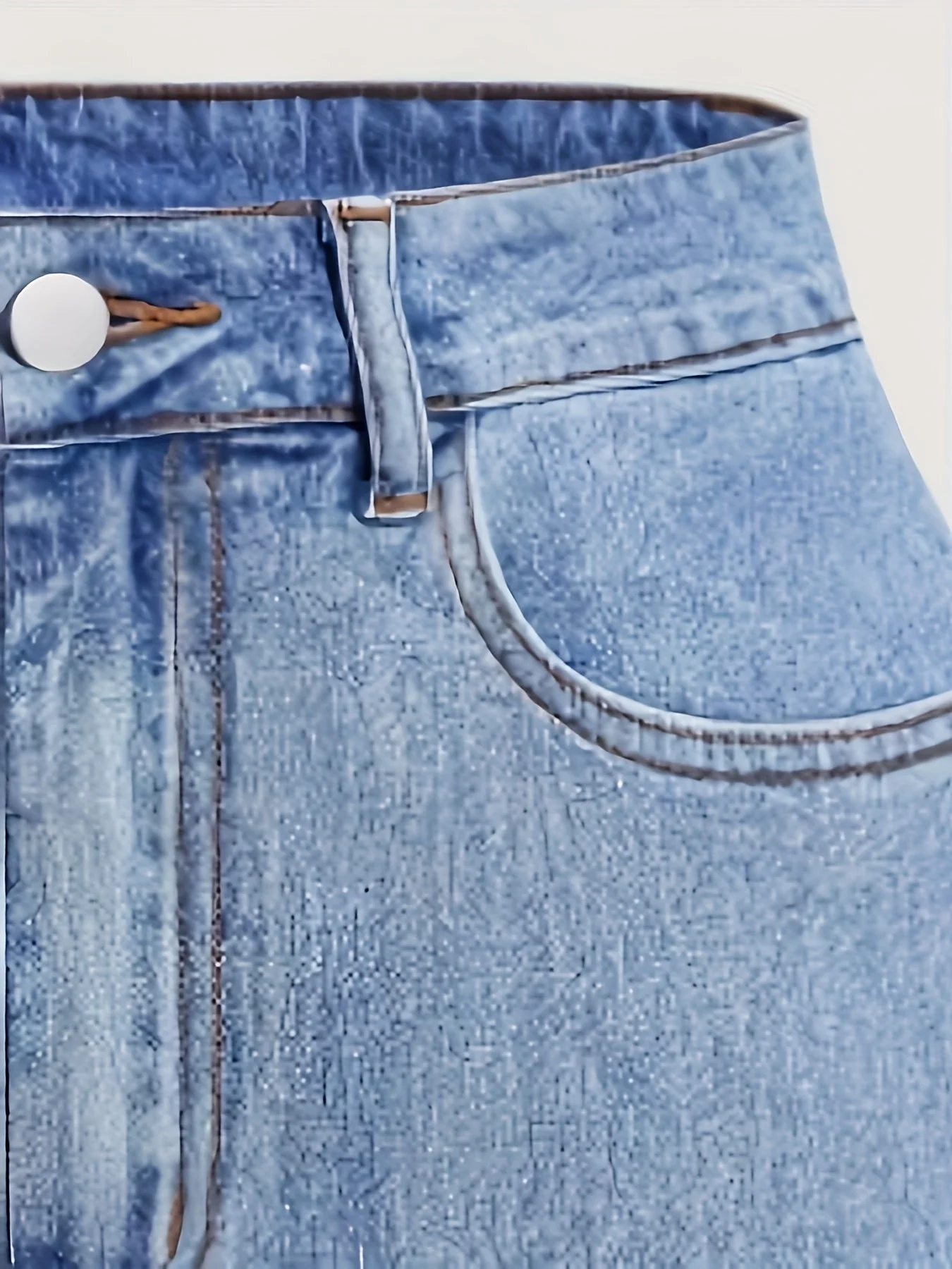 Jupe en jean courte avec nœuds décoratifs pour femme, style élégant et décontracté - Image 3