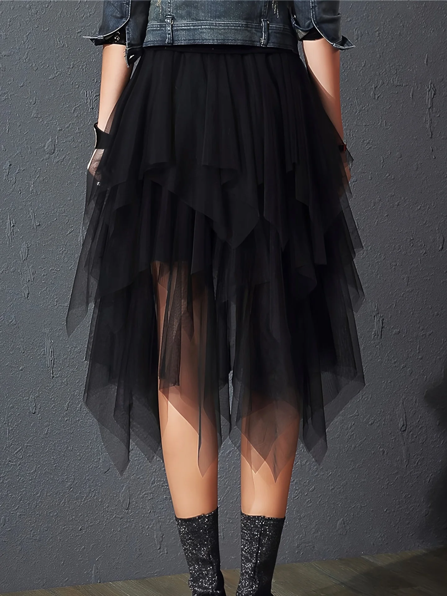 Jupe femme élégante style tulle volanté pour occasions spéciales - Image 2