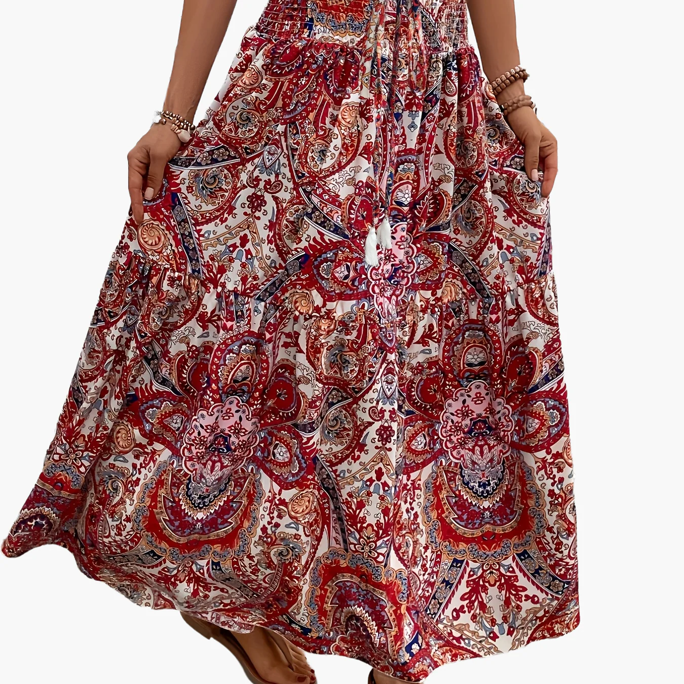 Jupe longue bohème à motif floral pour femme, style été élégant - Image 17