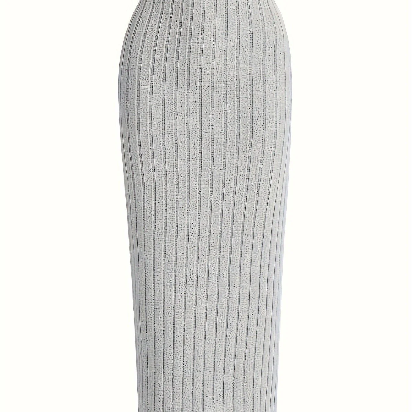 Jupe longue côtelée taille haute pour femme, style casual chic, idéale pour le printemps - Image 5