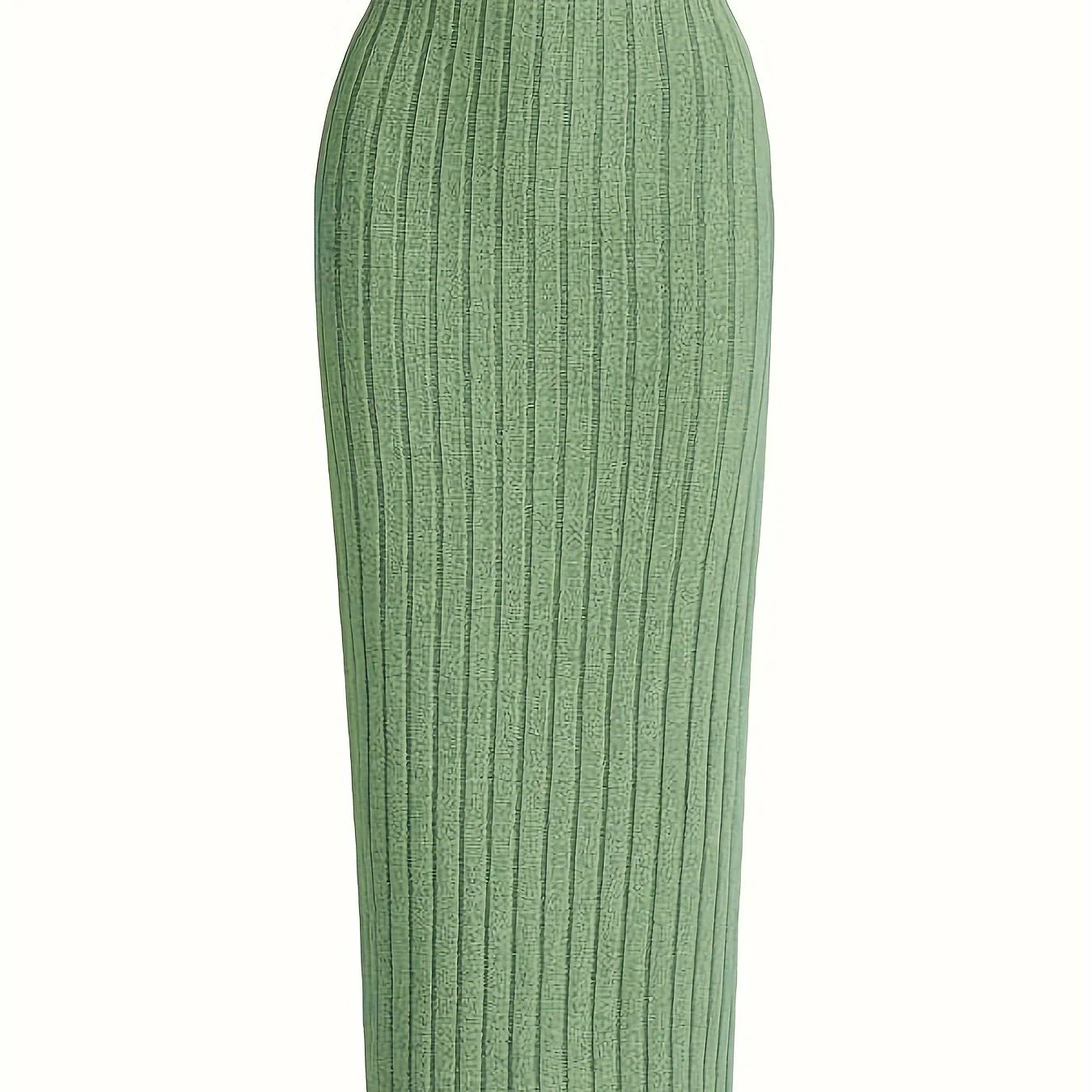 Jupe longue côtelée taille haute pour femme, style casual chic, idéale pour le printemps - Image 6