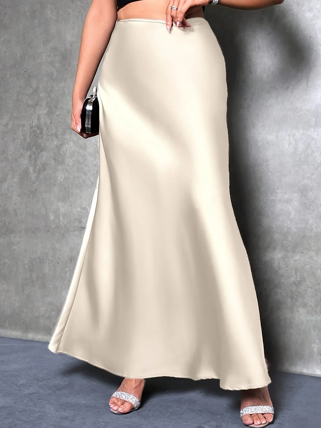 Jupe Longue Élégante Femme Style Soirée et Cocktail - Image 2