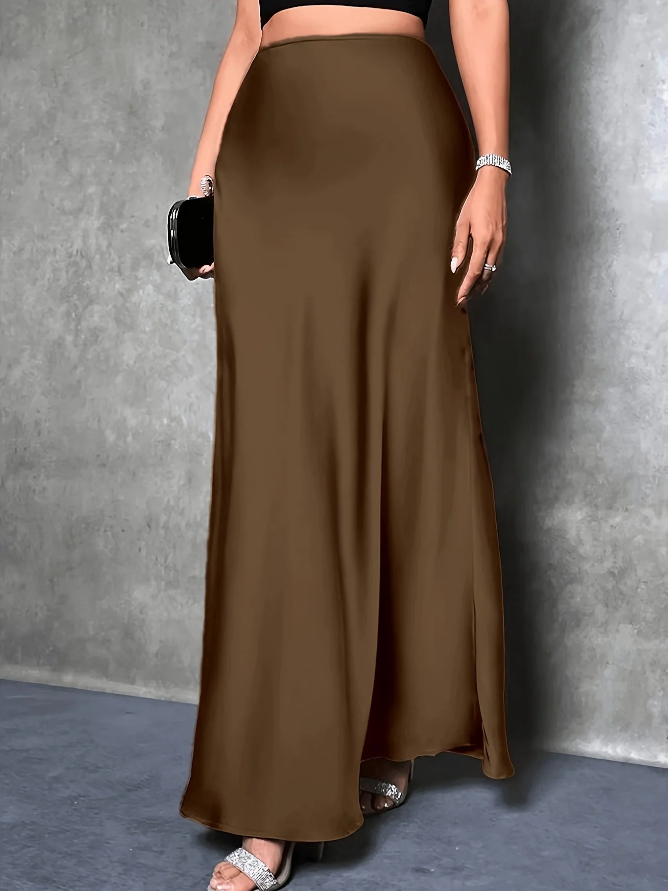 Jupe Longue Élégante Femme Style Soirée et Cocktail - Image 4