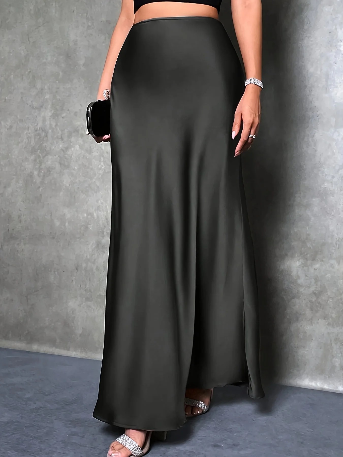 Jupe Longue Élégante Femme Style Soirée et Cocktail - Image 5