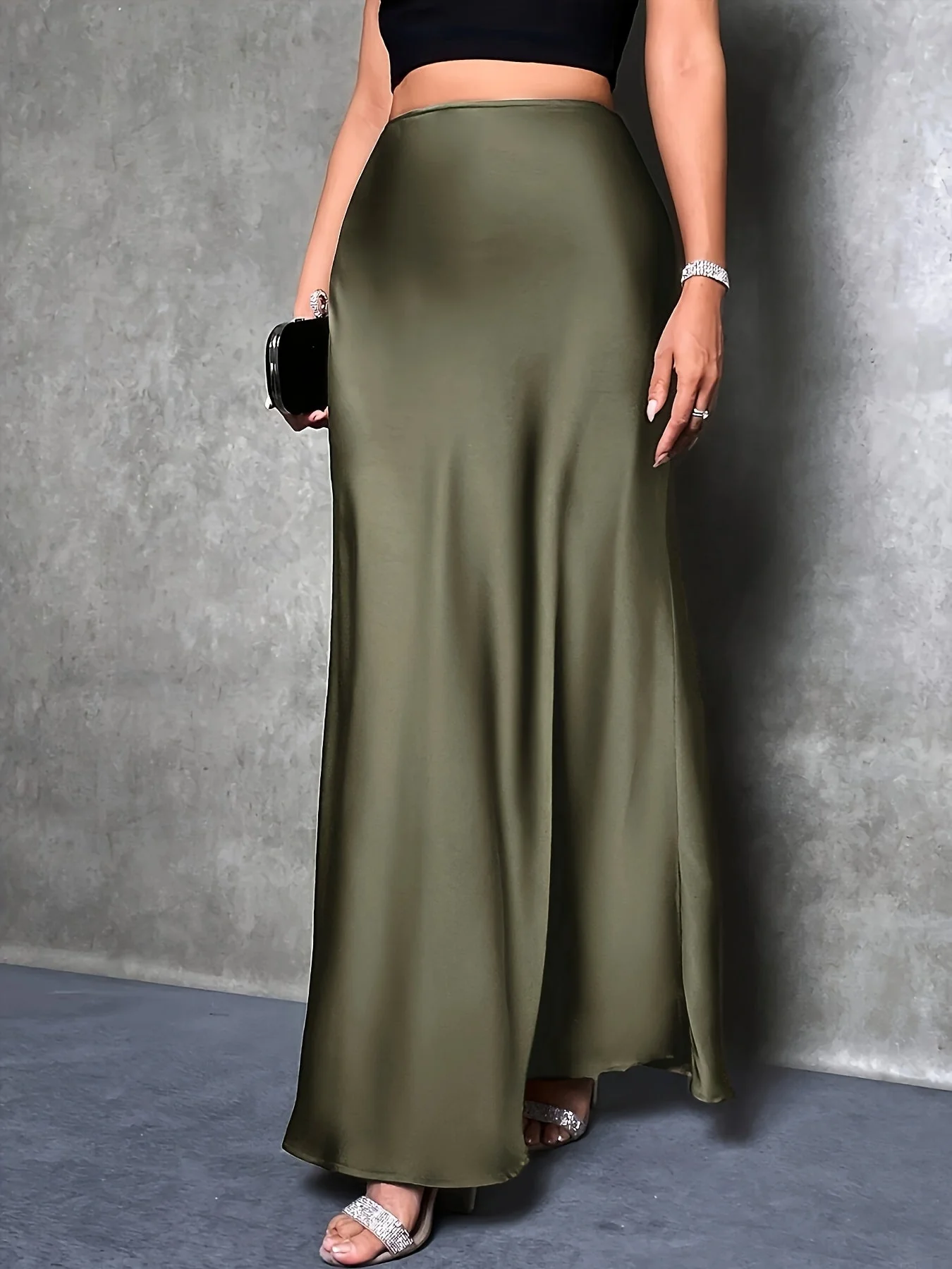 Jupe Longue Élégante Femme Style Soirée et Cocktail - Image 6