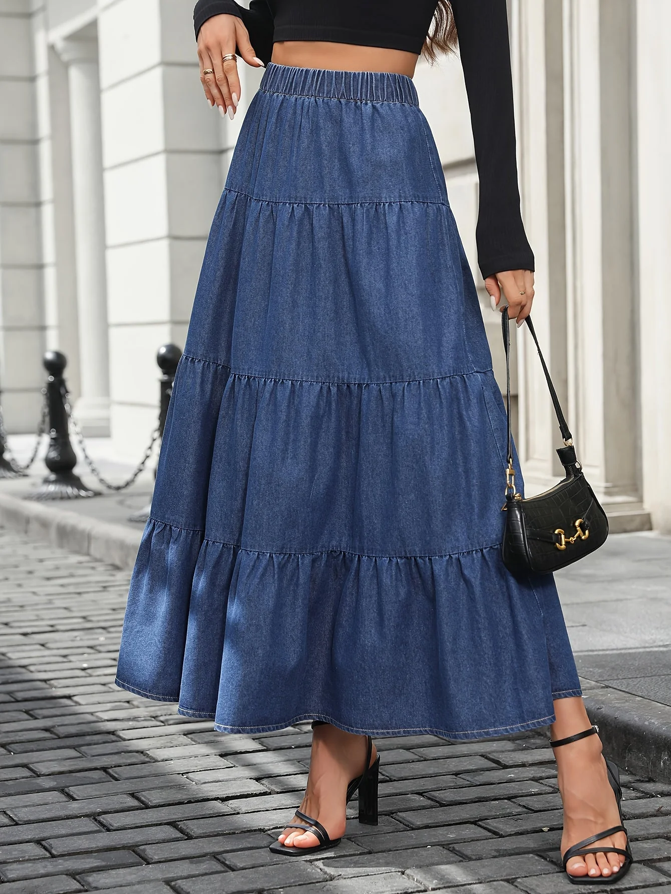 Jupe Longue Femme Élégante Style Bohème pour Printemps Été - Image 2