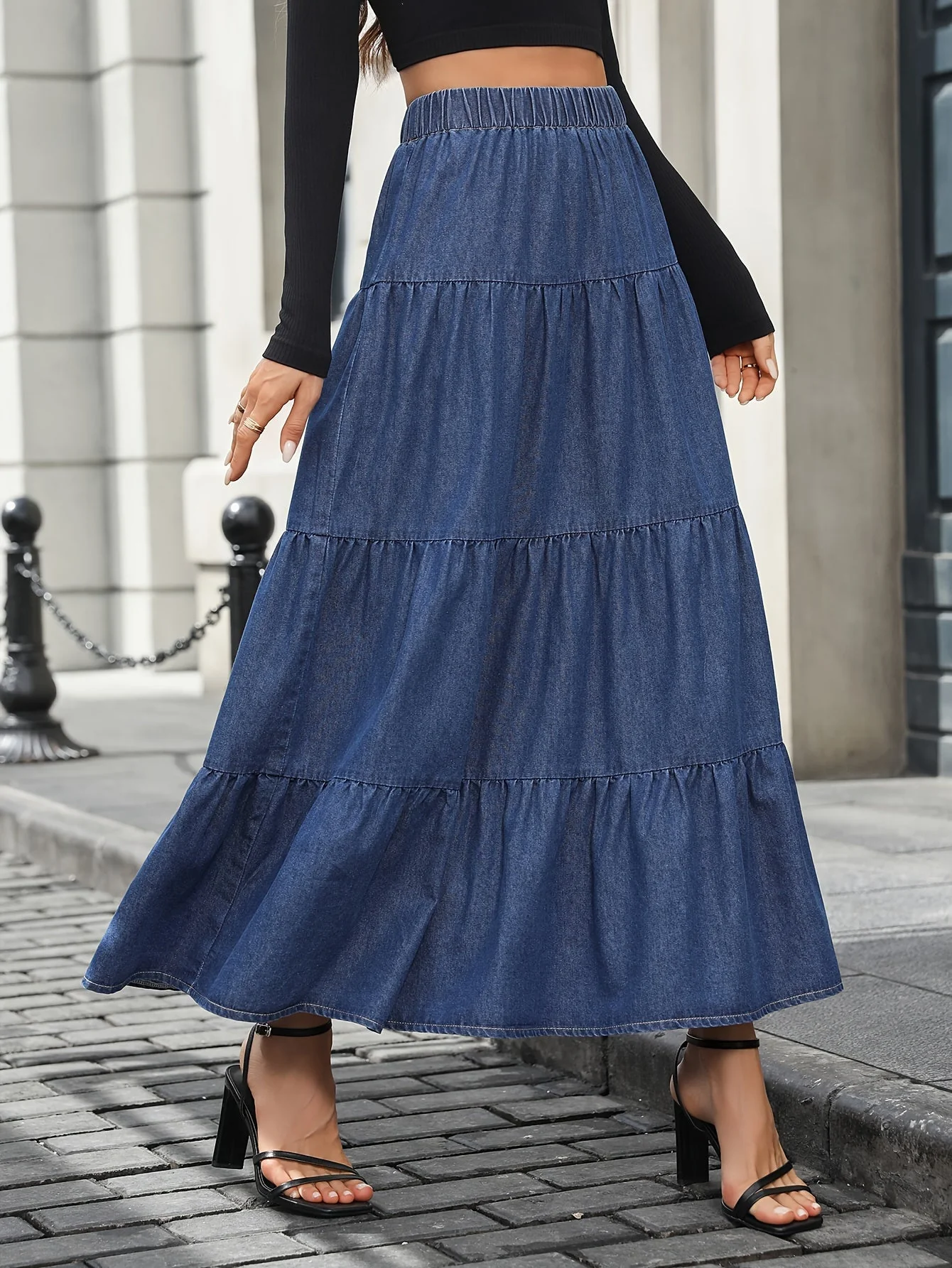 Jupe Longue Femme Élégante Style Bohème pour Printemps Été - Image 3