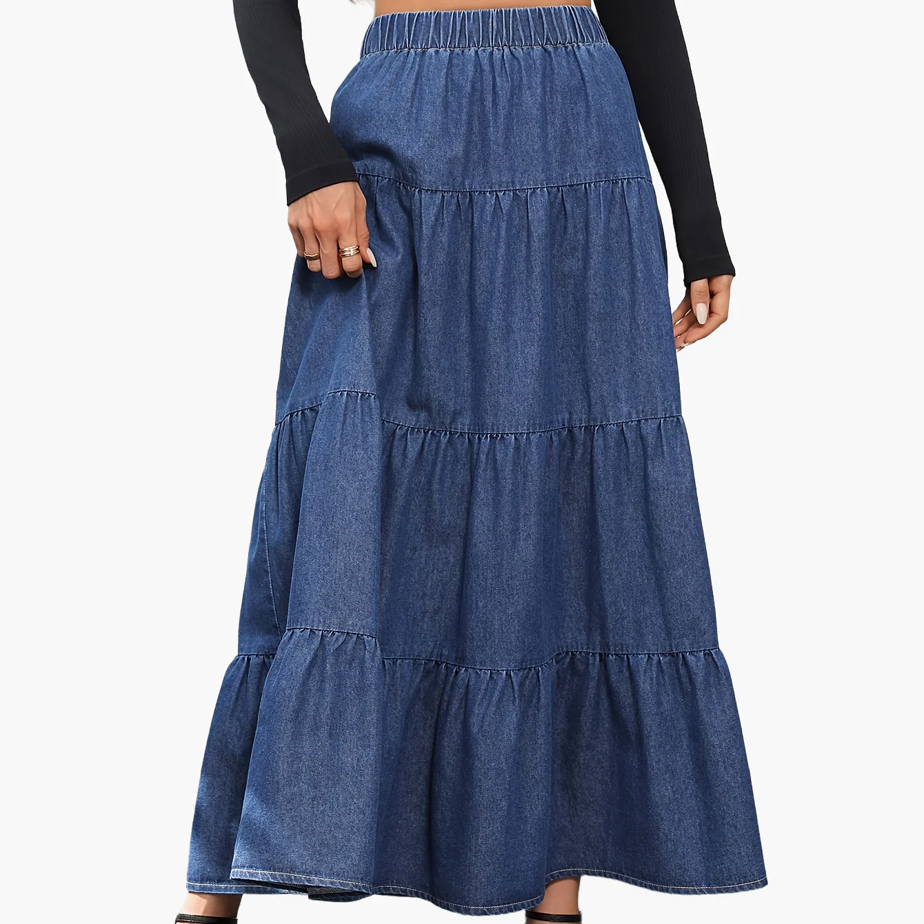 Jupe Longue Femme Élégante Style Bohème pour Printemps Été - Image 7