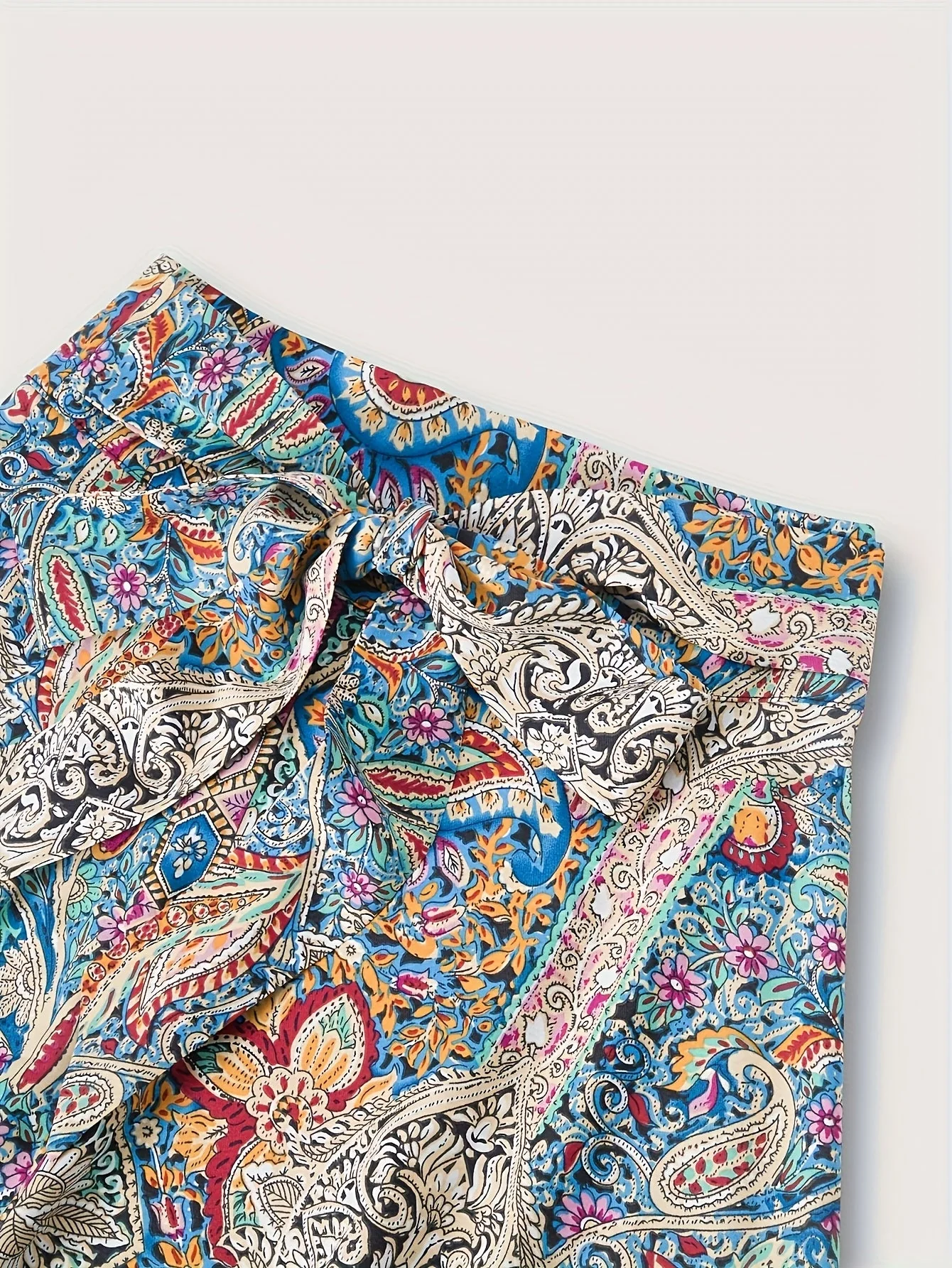 Jupe longue femme style bohème chic imprimé paisley – Élégante et fluide pour le printemps-été - Image 4
