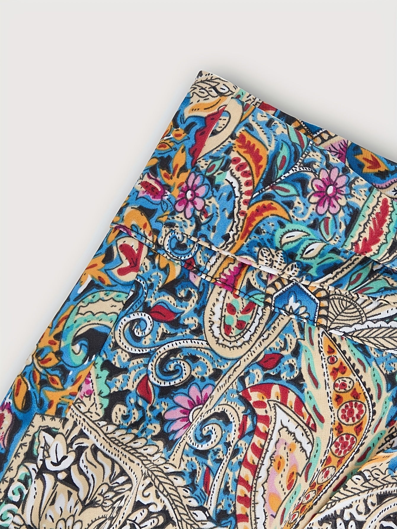 Jupe longue femme style bohème chic imprimé paisley – Élégante et fluide pour le printemps-été - Image 6