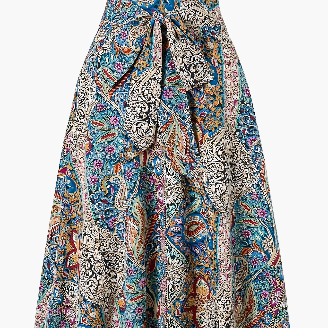 Jupe longue femme style bohème chic imprimé paisley – Élégante et fluide pour le printemps-été - Image 7