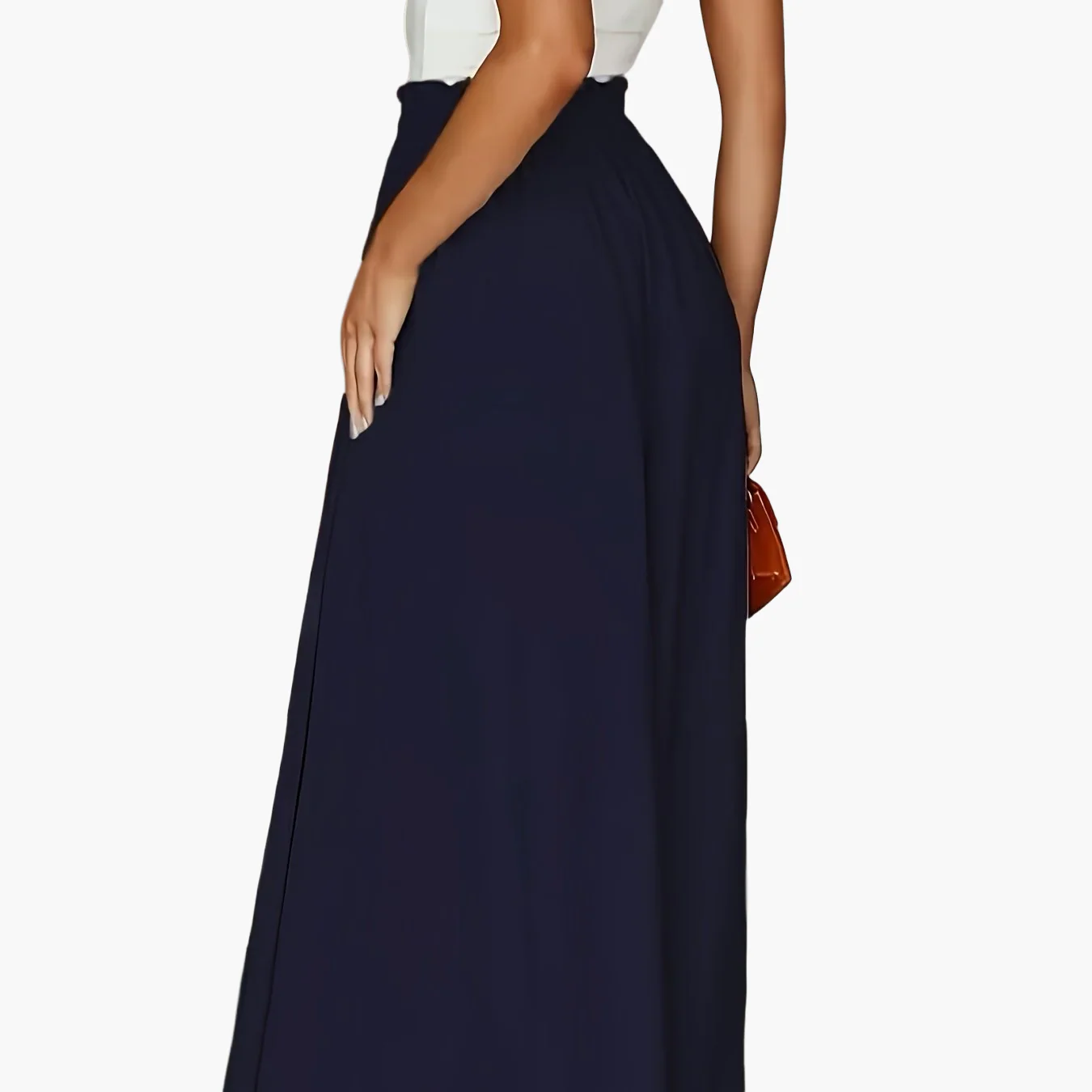 Jupe longue large taille haute avec poches pour femme – Style décontracté chic printemps/été - Image 11