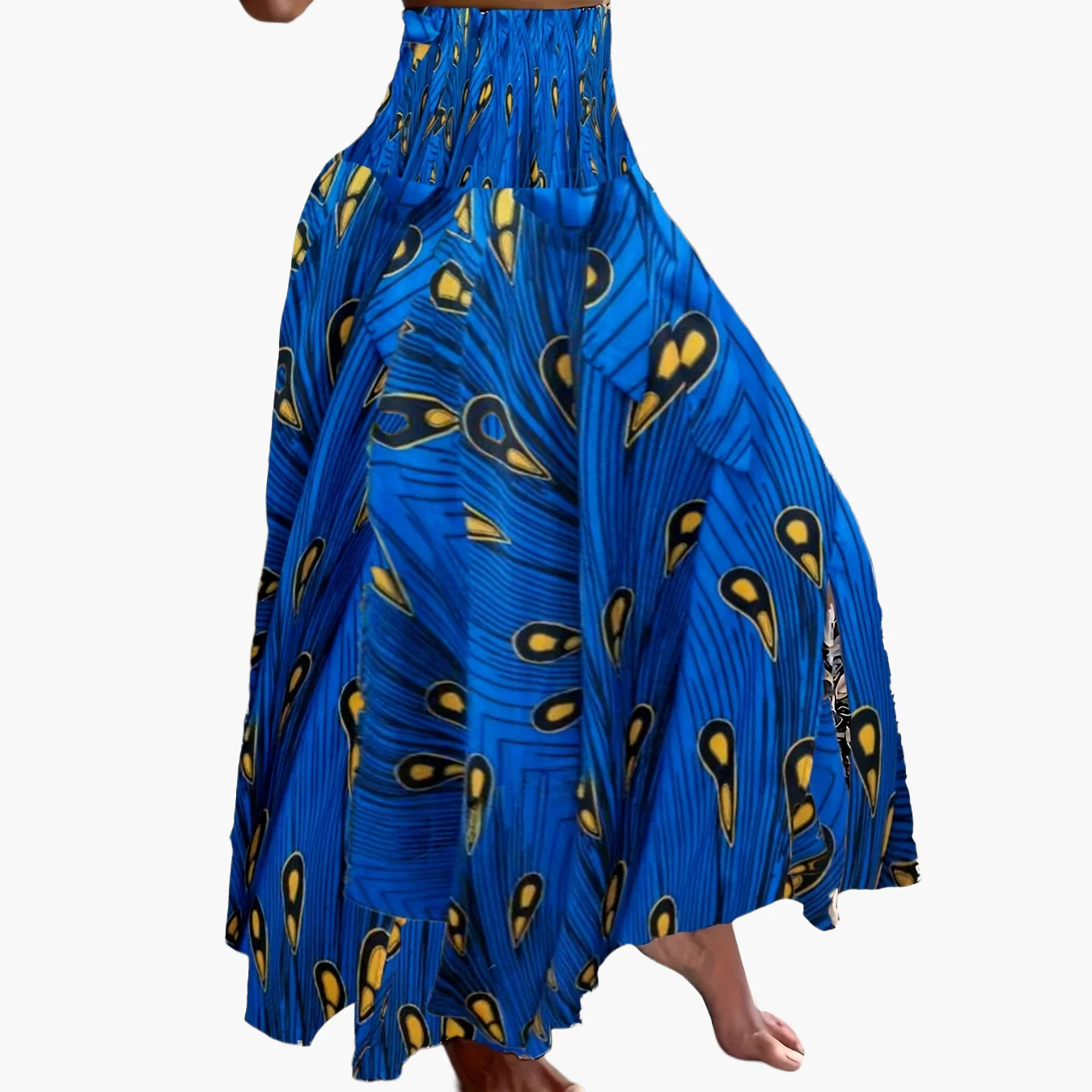 Jupe longue taille haute bohème femme à motifs tropicaux pour l'été - Image 13