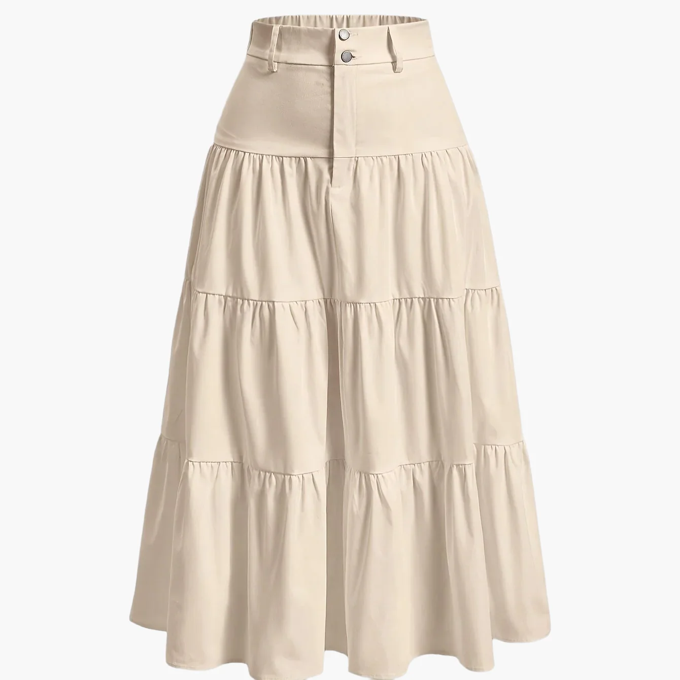Jupe longue taille haute femme style bohème élégante pour printemps et été - Image 11